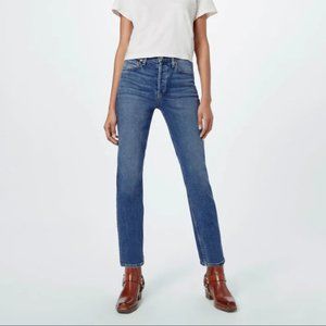 Re/done High Rise Ankle Crop in Mid 70s. SIZE 24